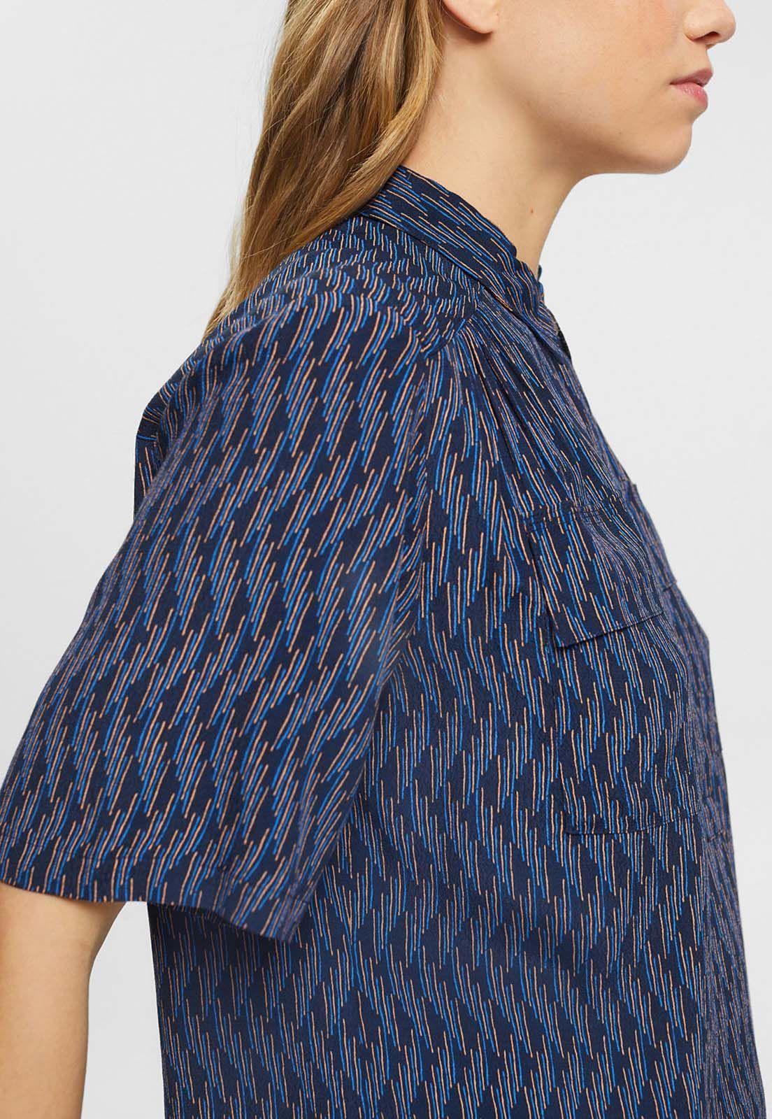 Blusa Con Estampado Allover Esprit  Azul marino-2