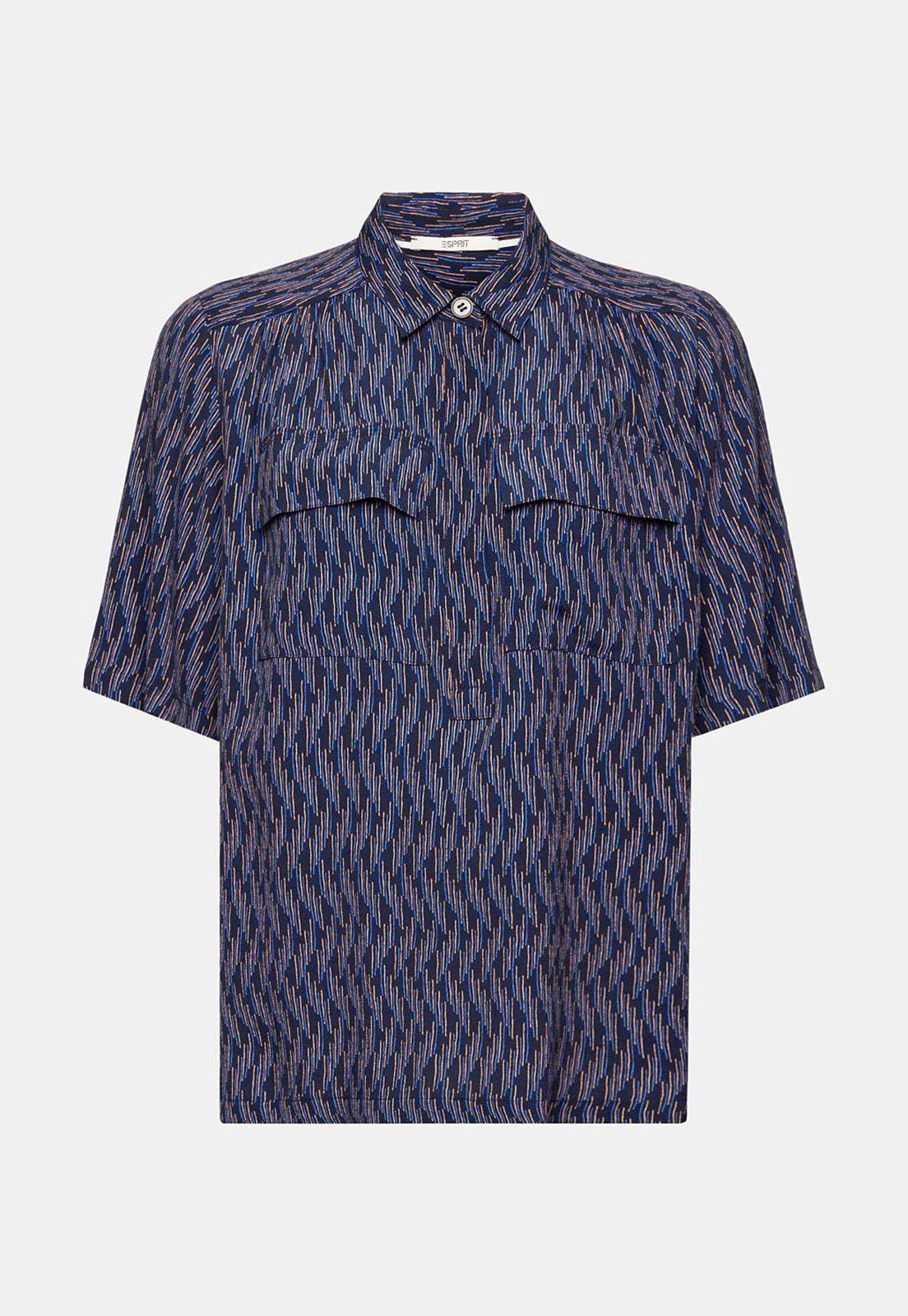 Blusa Con Estampado Allover Esprit  Azul marino-3