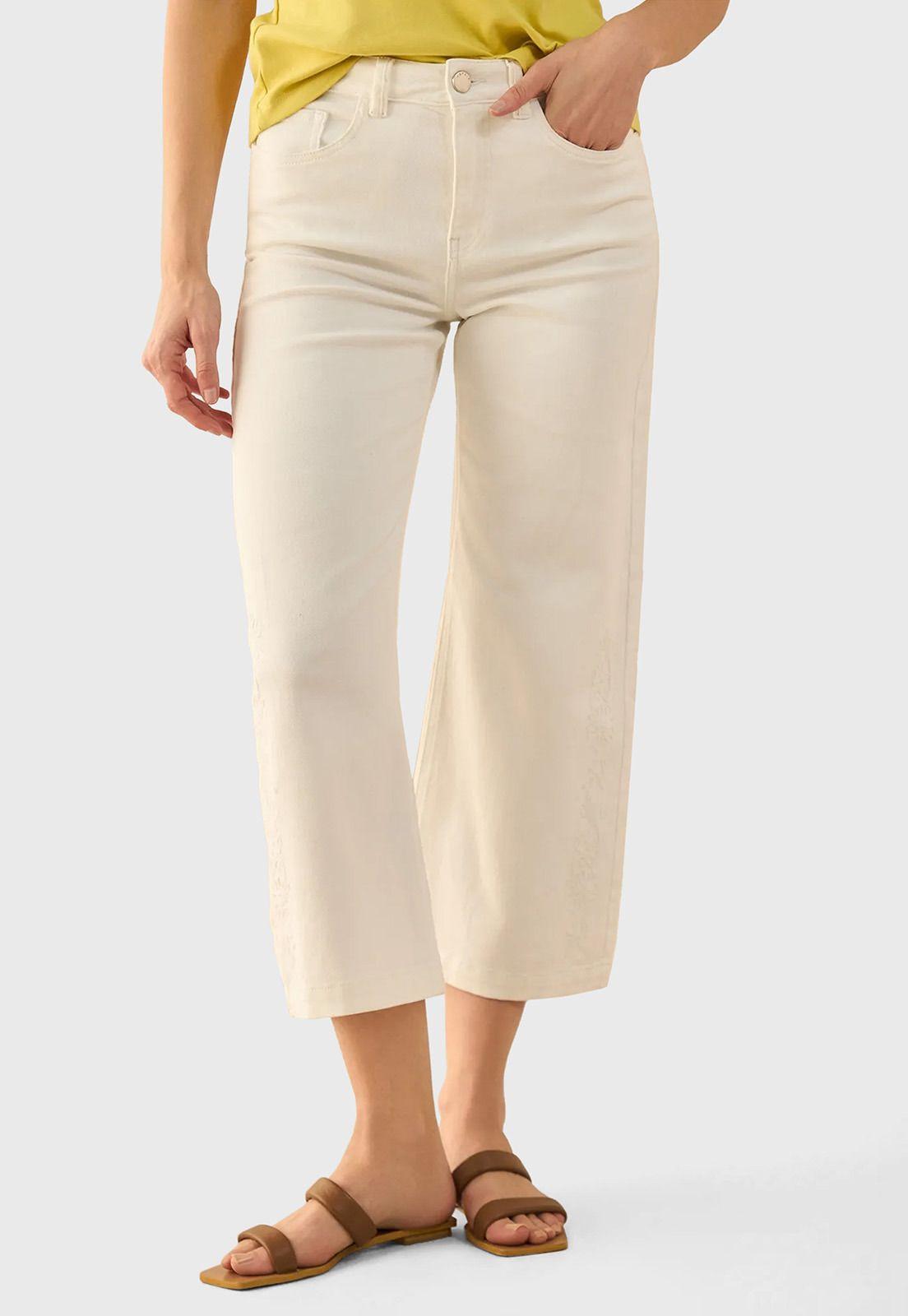 Jeans Capri con bordados Mujer Esprit 671G009-3