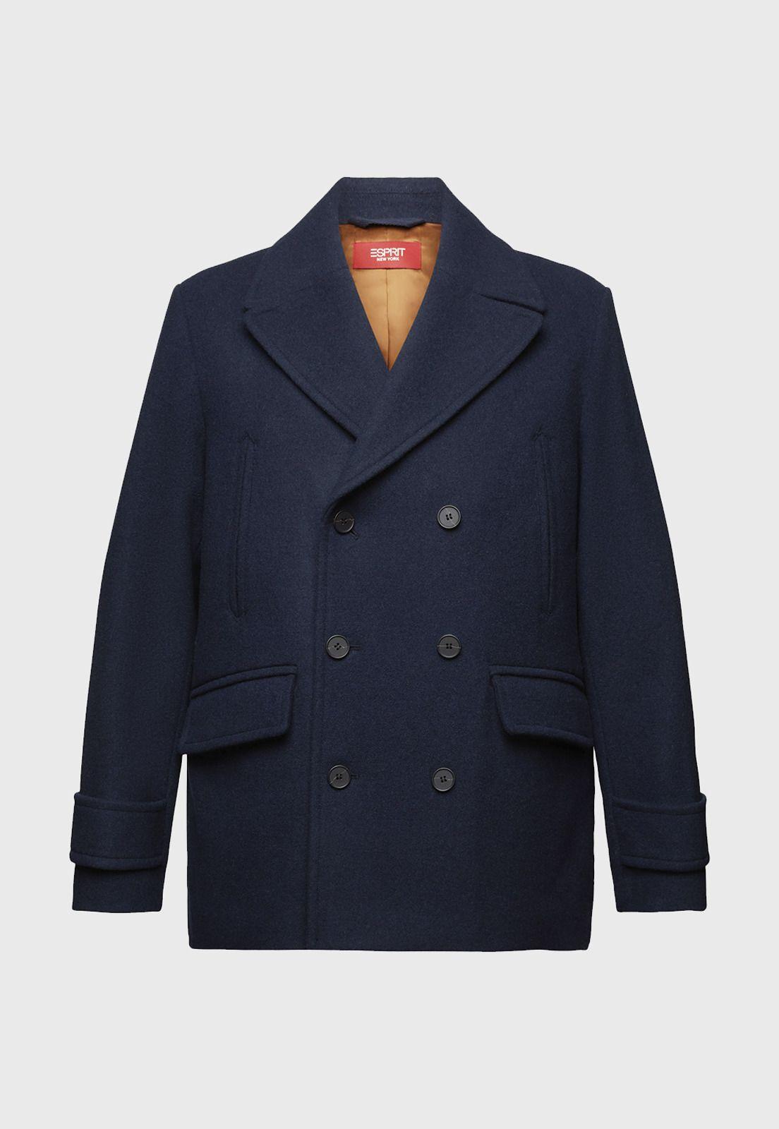 Abrigo De Doble Botonadura Hombre Esprit 103EE2G309-3