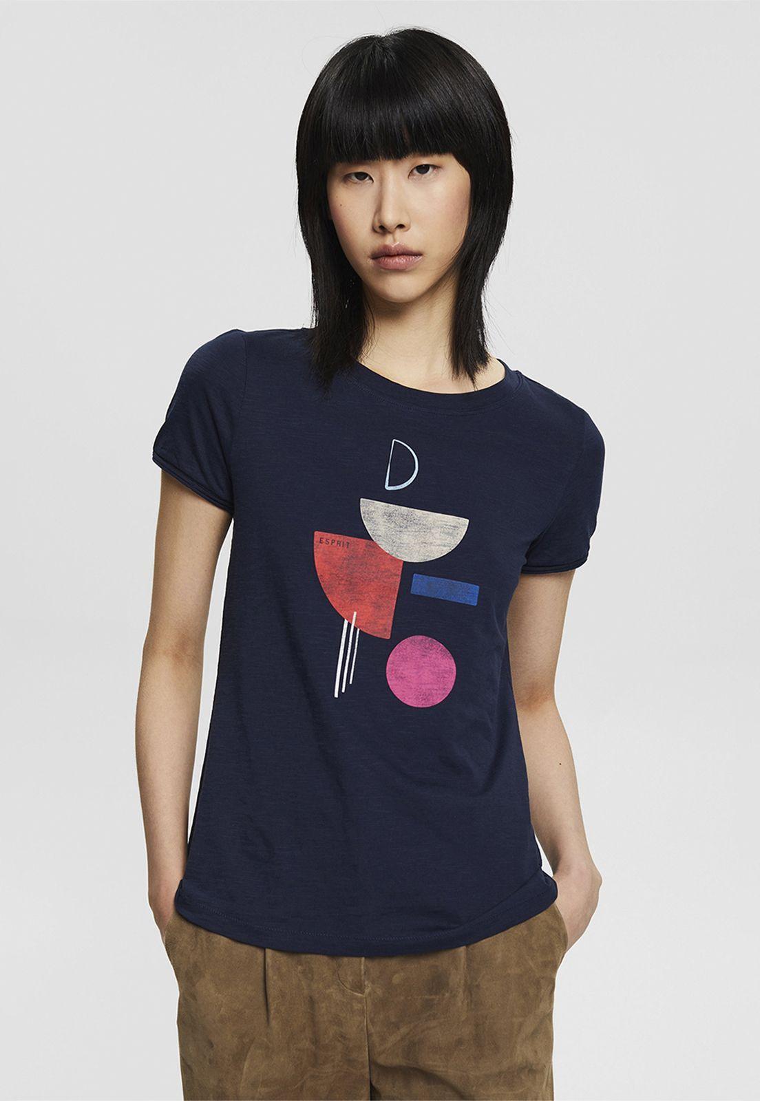 Polera Mujer Manga Corta Con Estampado Esprit-0