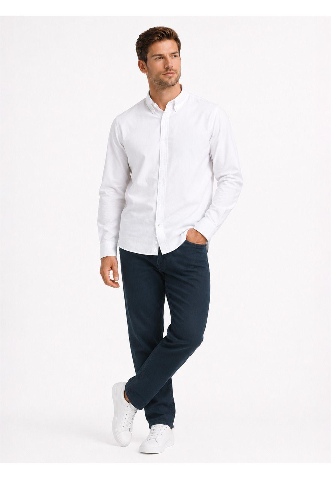 Camisa Lino Algodón Regular Fit Blanco Arrow CM34051BL-3