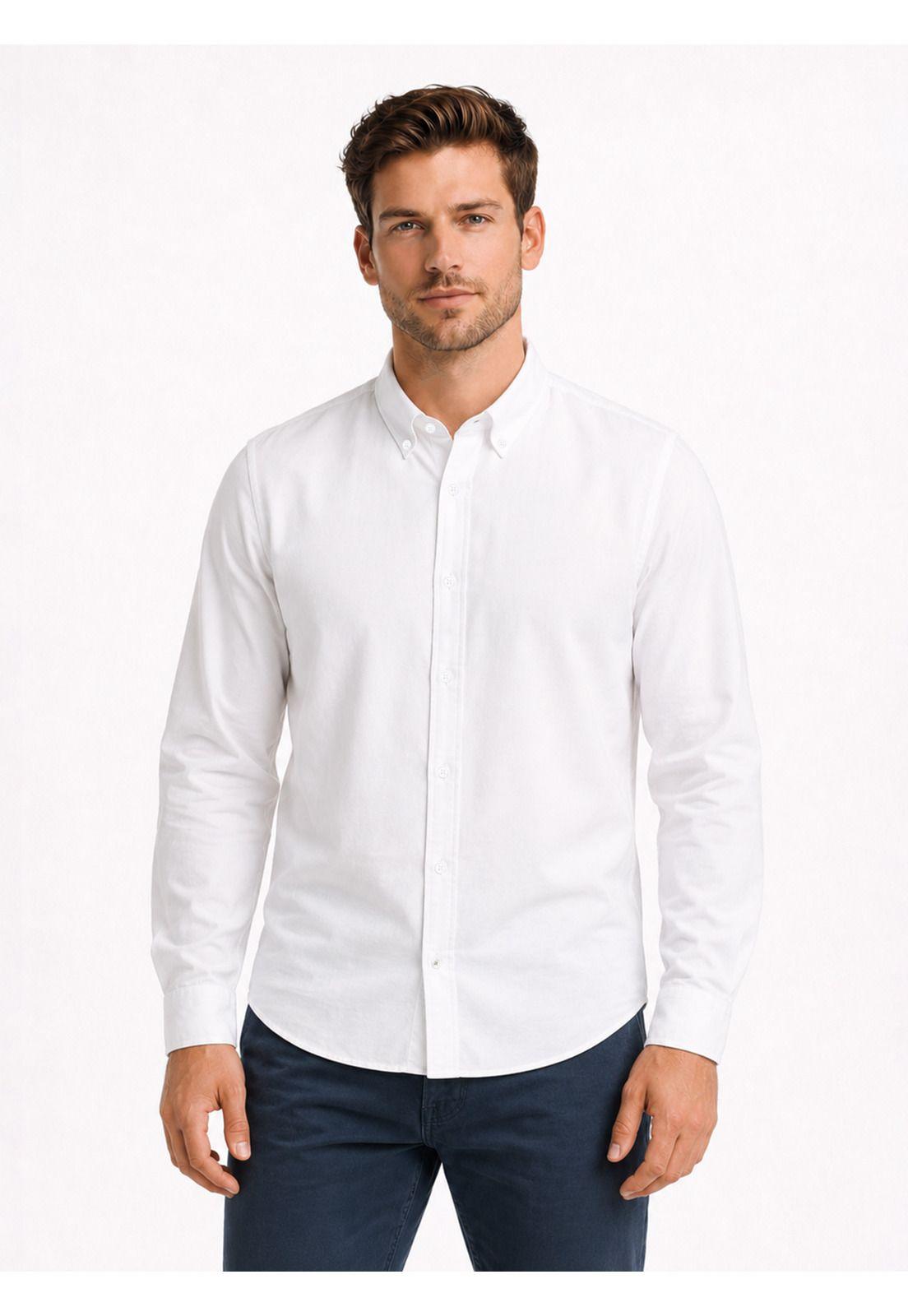 Camisa Lino Algodón Regular Fit Blanco Arrow CM34051BL-4