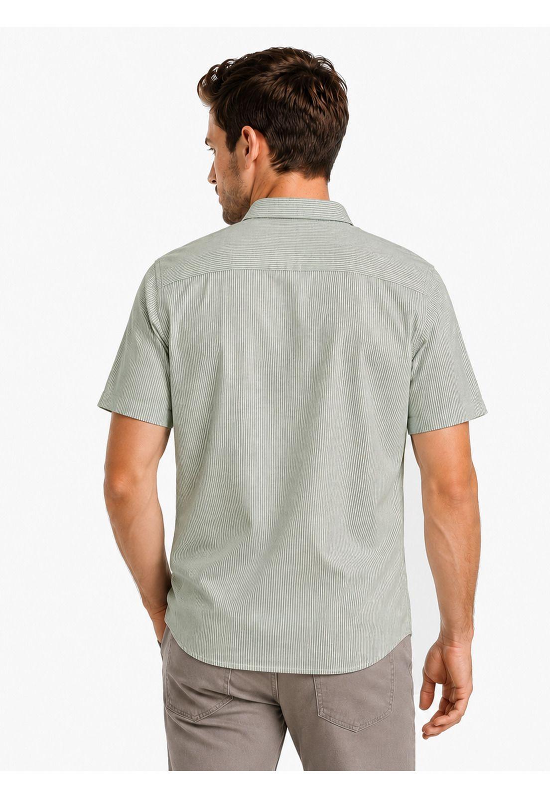 Camisa Texturada Regular Fit Oliva Arrow CM34016OL-1