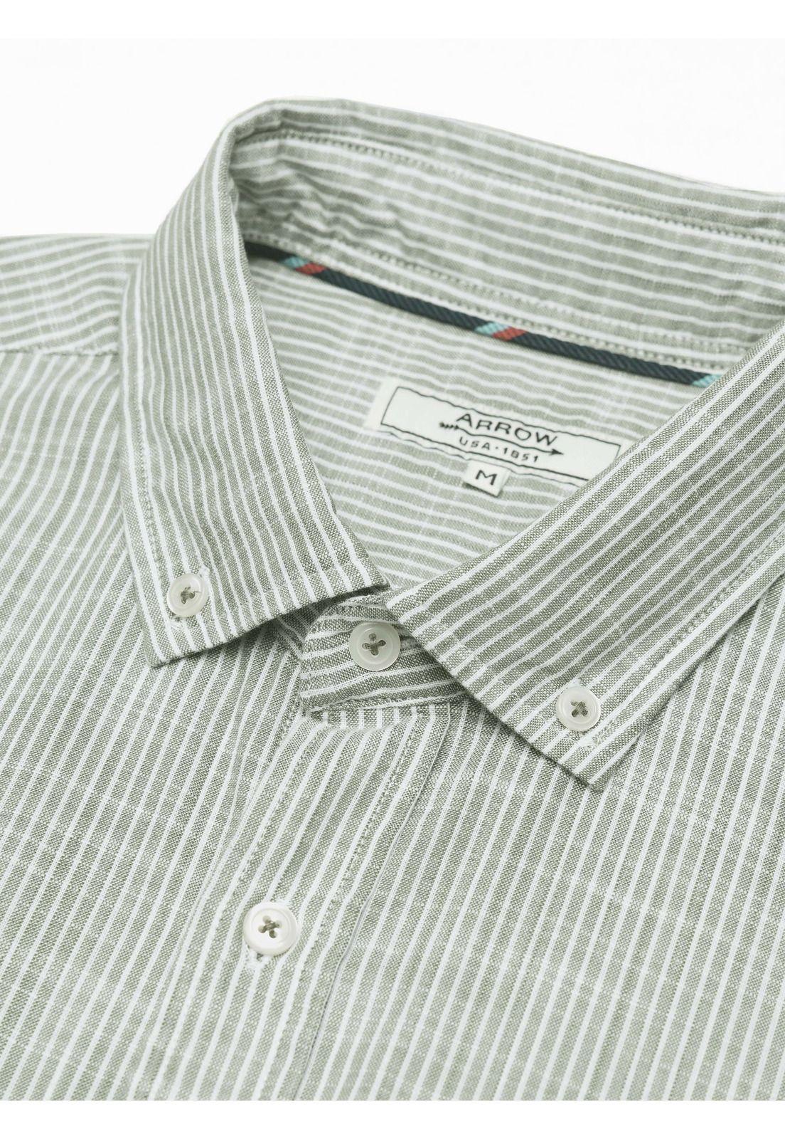 Camisa Texturada Regular Fit Oliva Arrow CM34016OL-4