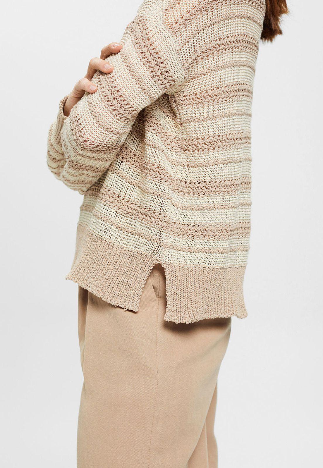 Sweater Calado Mezcla De Hilo Mujer Esprit-2