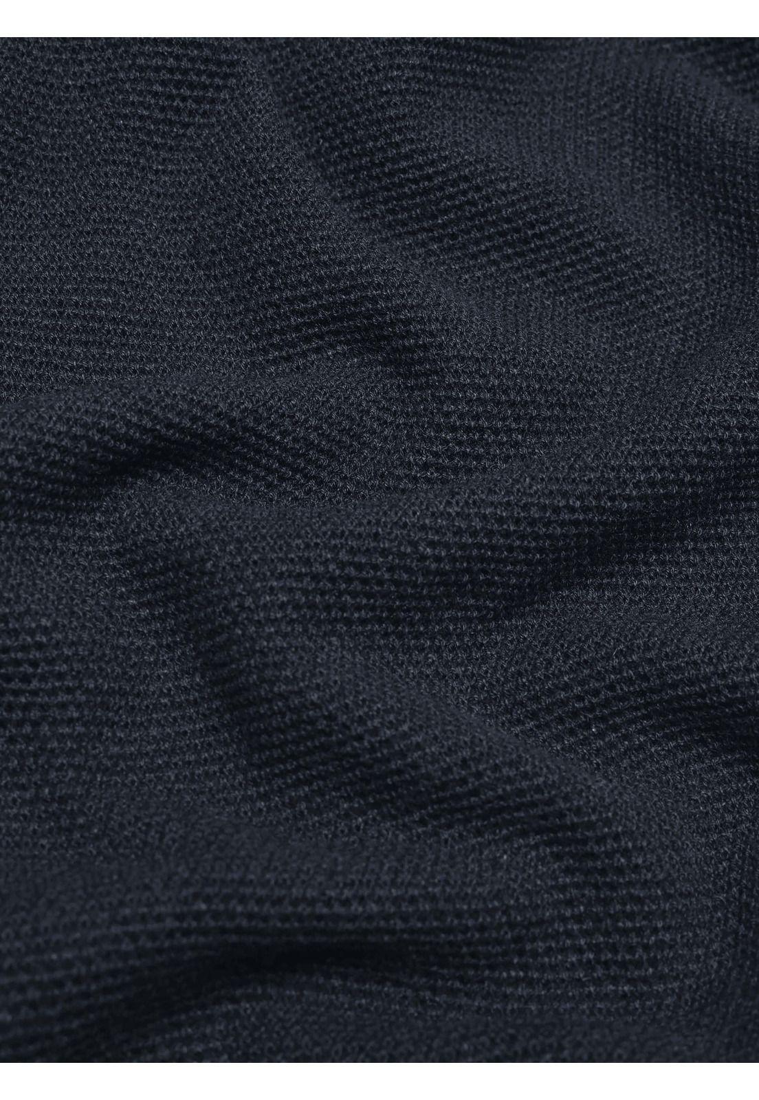 Polera Tejida Lino-Algodón Regular Fit Azul Marino Arrow PO34048NB-5
