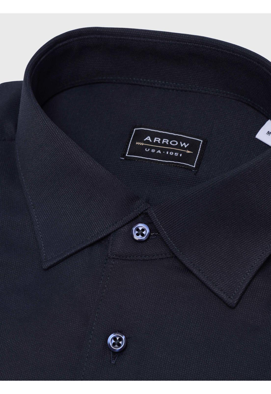 Camisa Texturada Slim Fit Azul Arrow CMI3331AZ-4