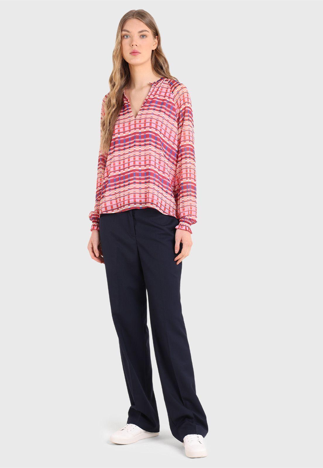 Blusa Manga Larga Escote V y Puños Mujer Esprit-0