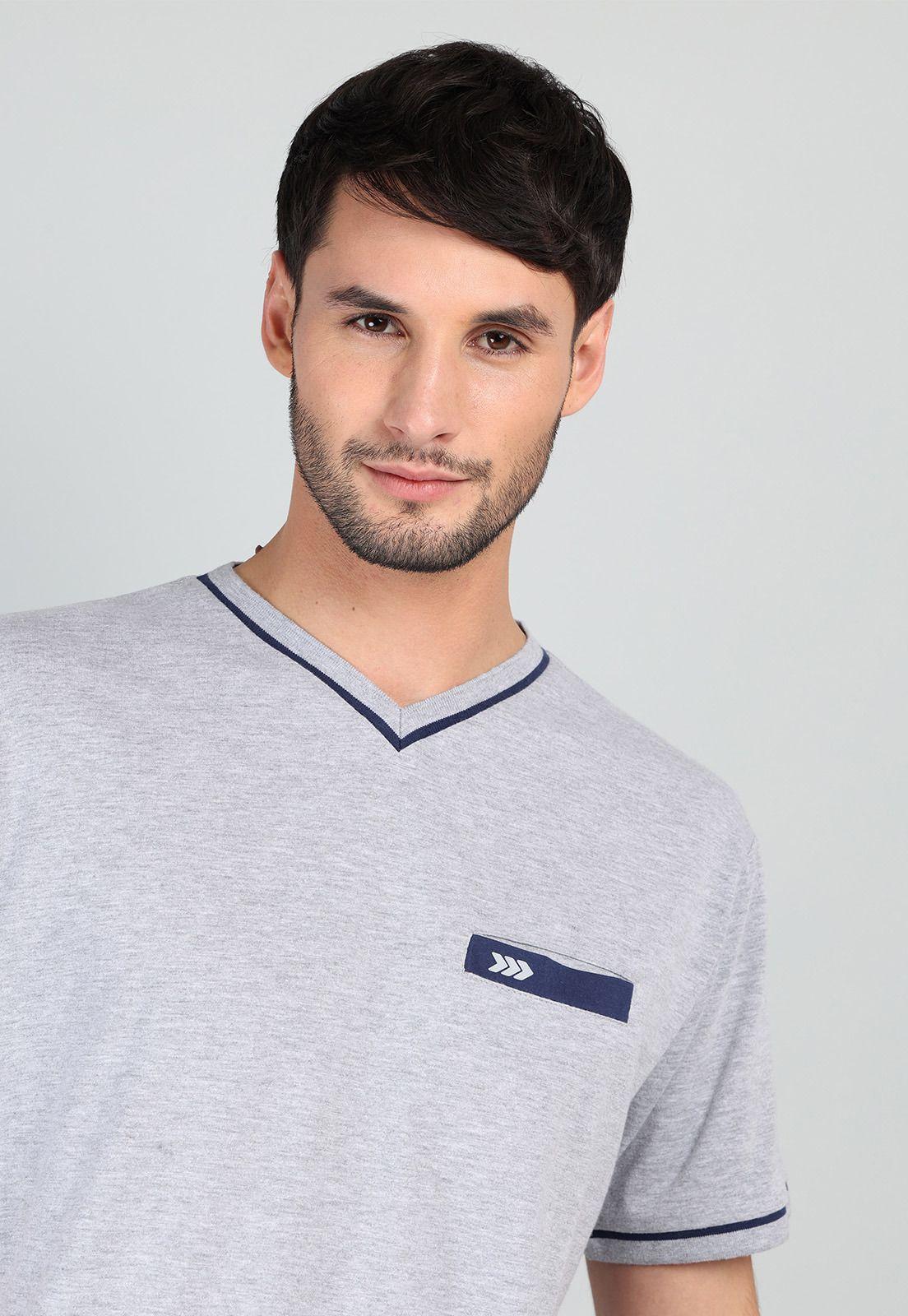 Pijama Corto Cuello En V Arrow P1V3203GR-2