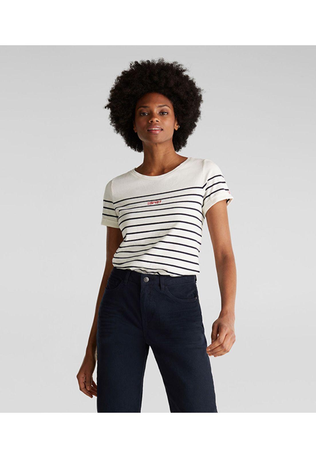 Polera rayas con bordado-0