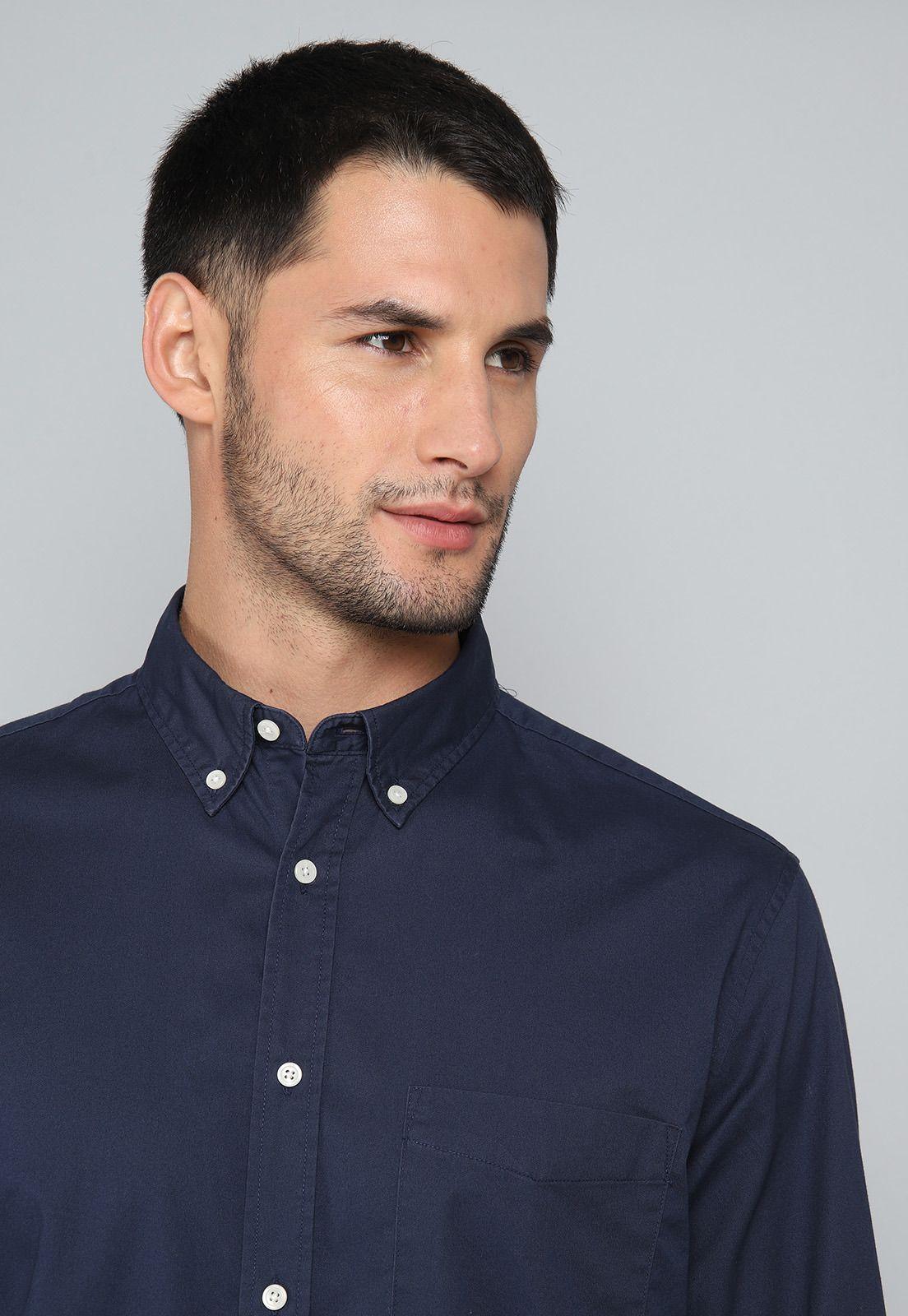 Camisa Lisa Manga Larga Arrow CM31006NB-2