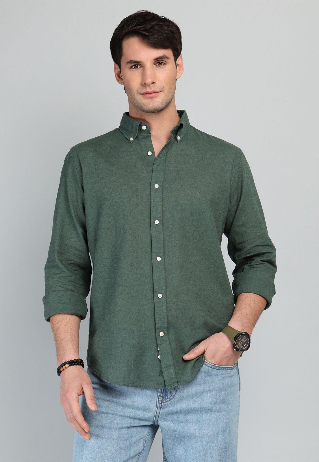 Camisa De Lino y Algodón Arrow CM32050VO-0