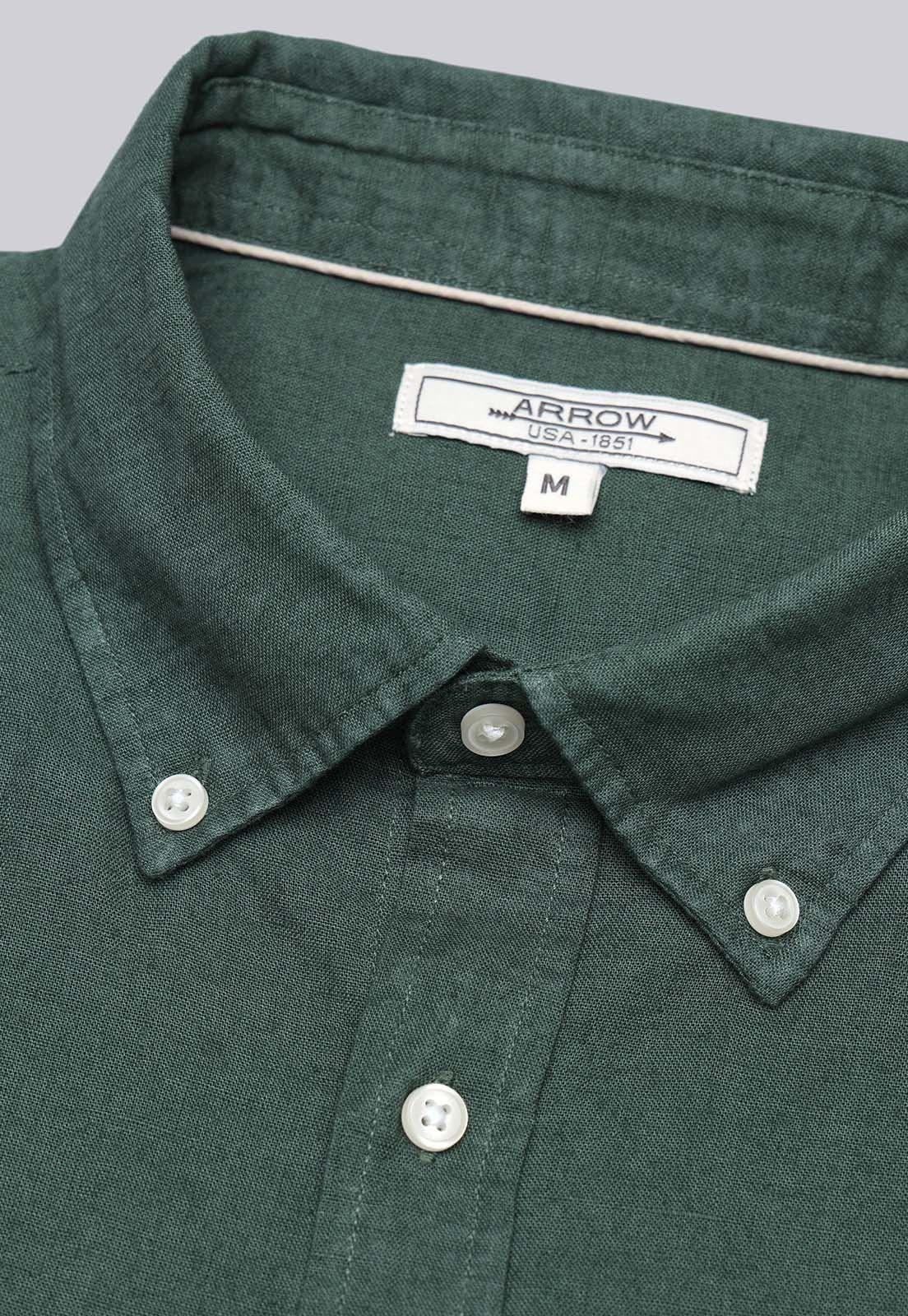 Camisa De Lino y Algodón Arrow CM32050VO-4