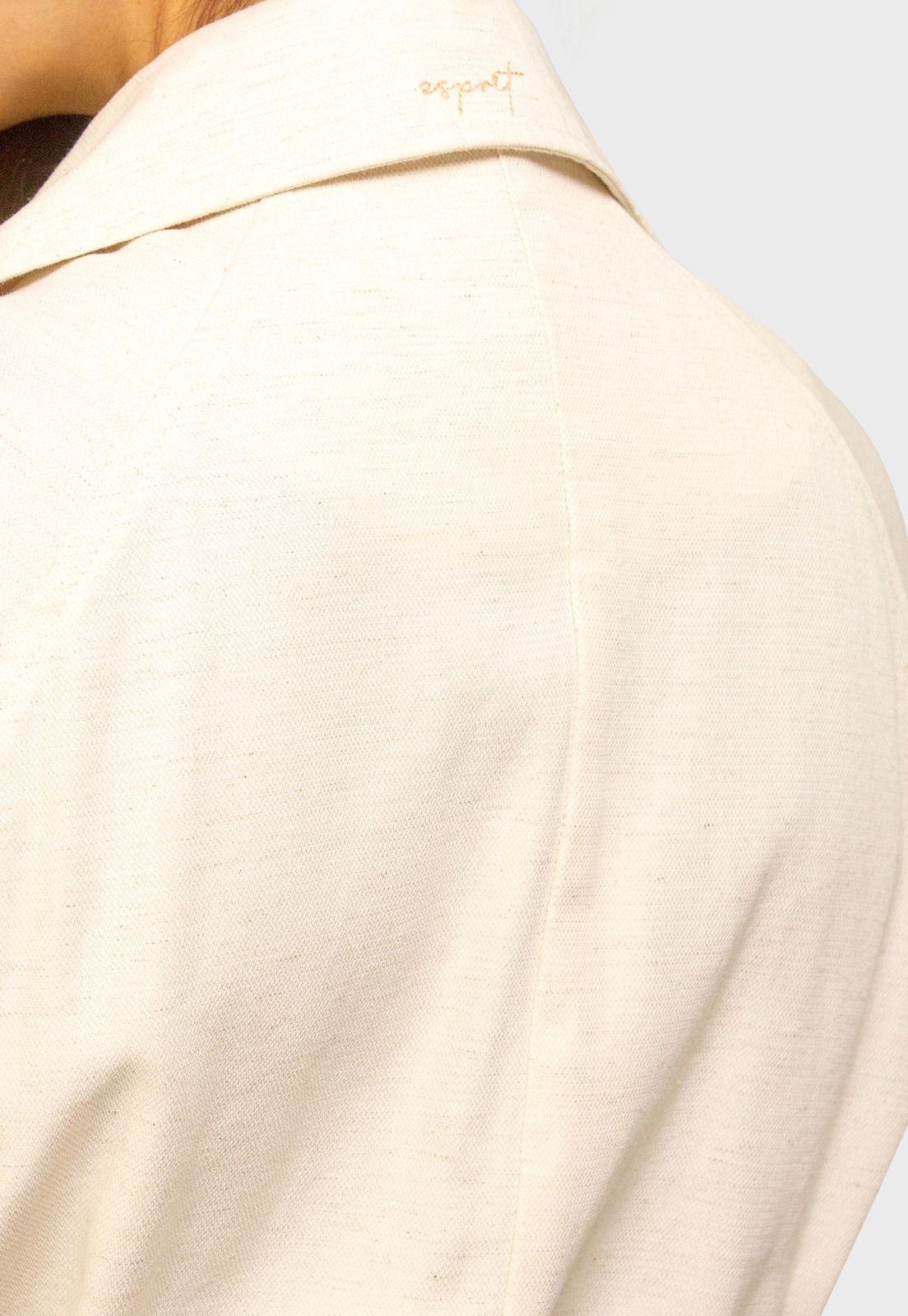 Abrigo Trench Efecto Lino Mujer Esprit 121G002-3