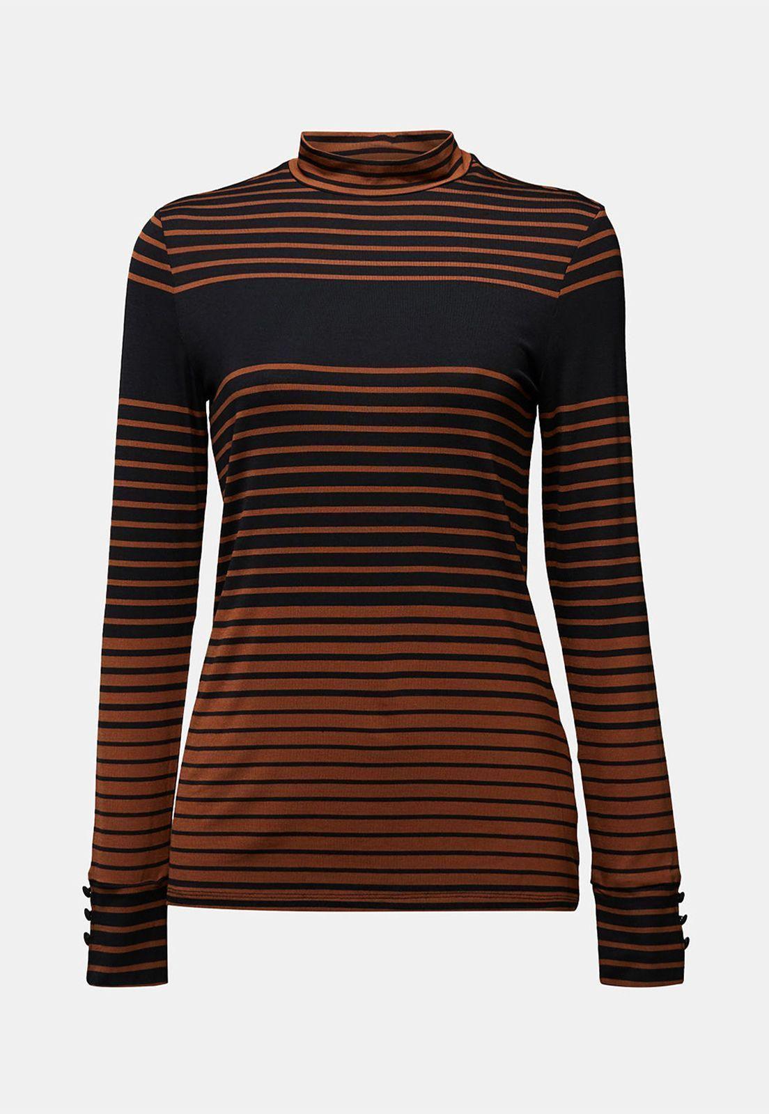 Polera Mujer Manga Larga A Rayas Esprit Azul marino-3