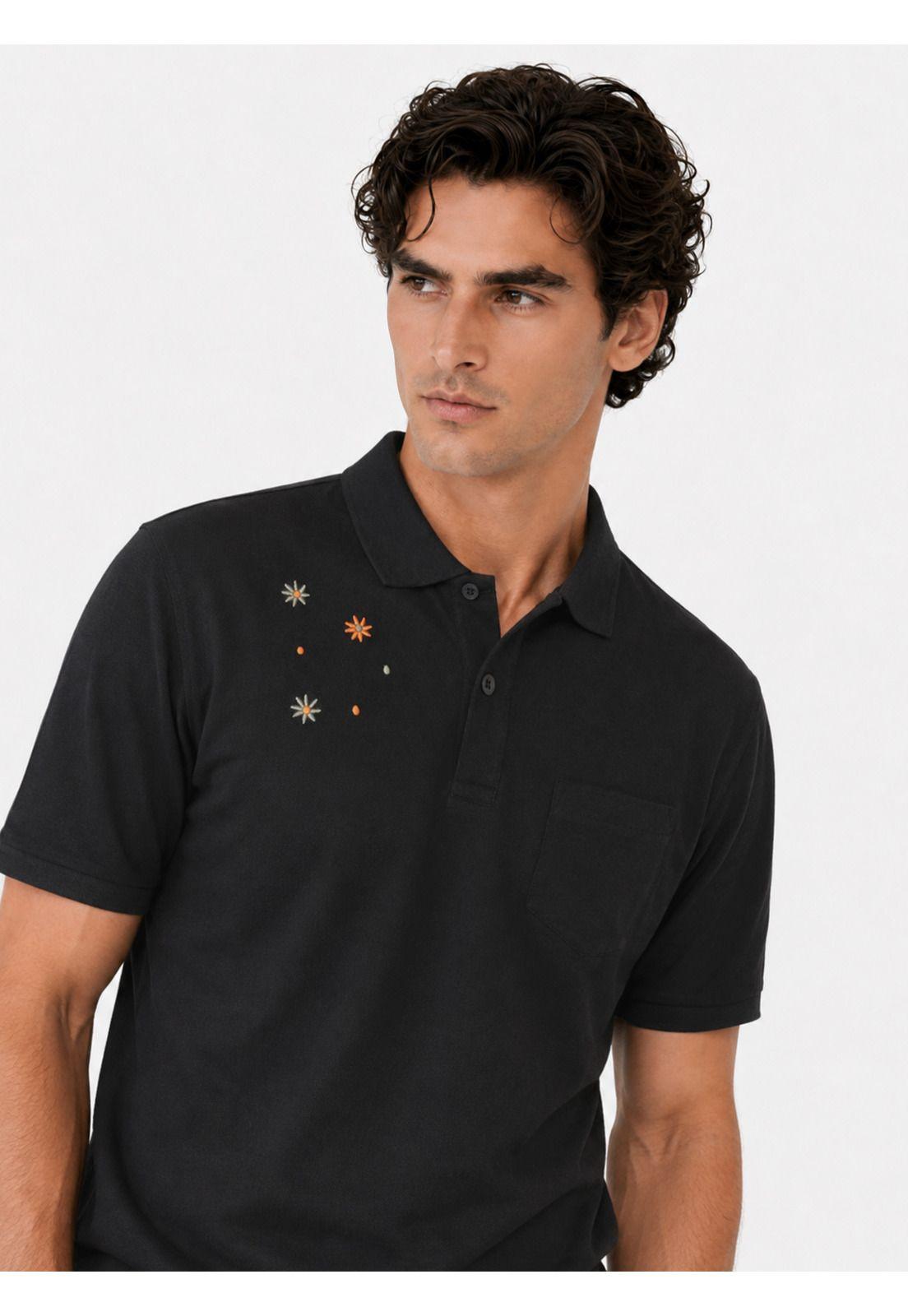 Polera Pique Regular Fit Negro Arrow PO34036NE-2