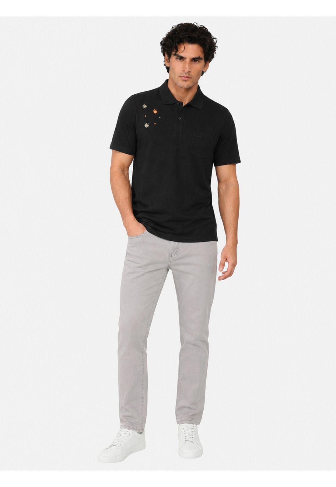 Polera Pique Regular Fit Negro Arrow PO34036NE-3