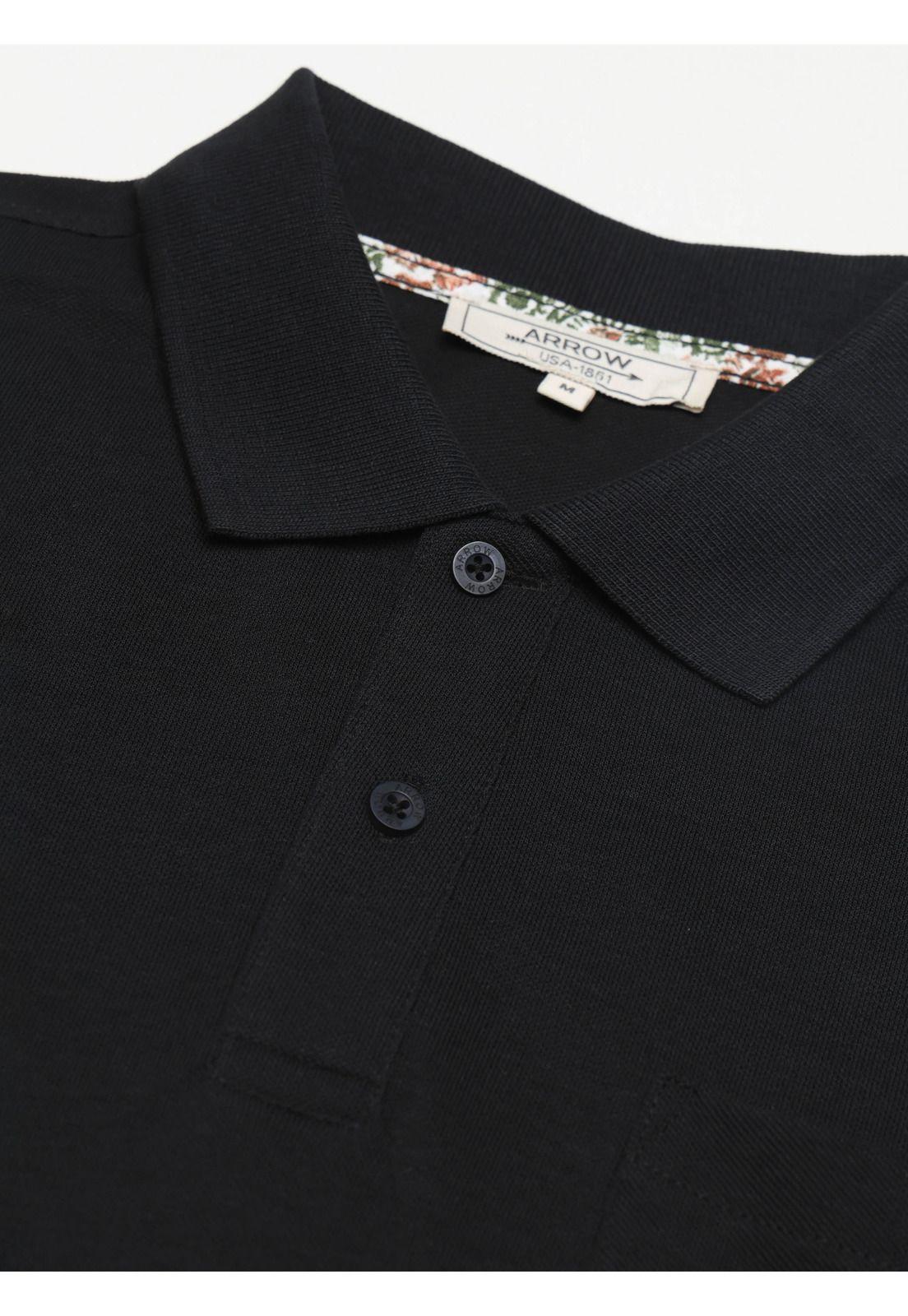 Polera Pique Regular Fit Negro Arrow PO34036NE-4