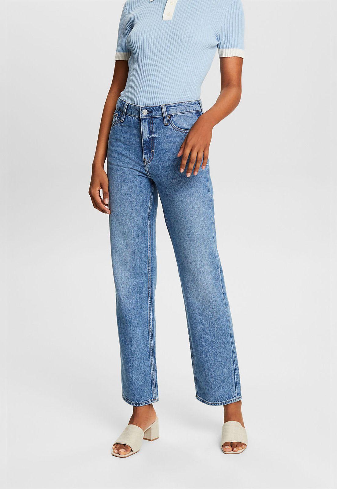 Jeans Straight Tiro Alto Mujer Esprit 034EE1B331-1