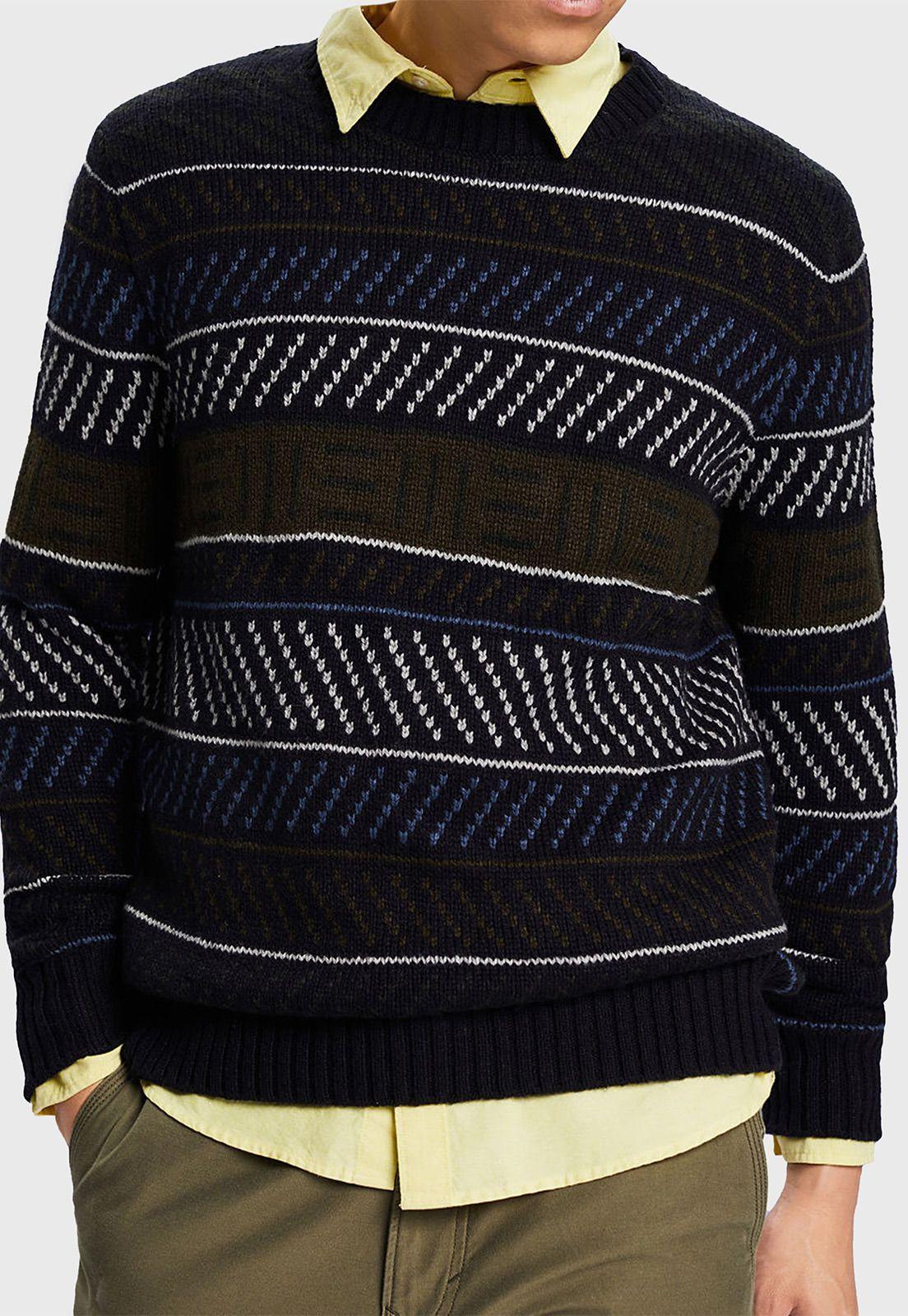 Sweater Estampado En Mezcla De Lana Hombre Esprit-2