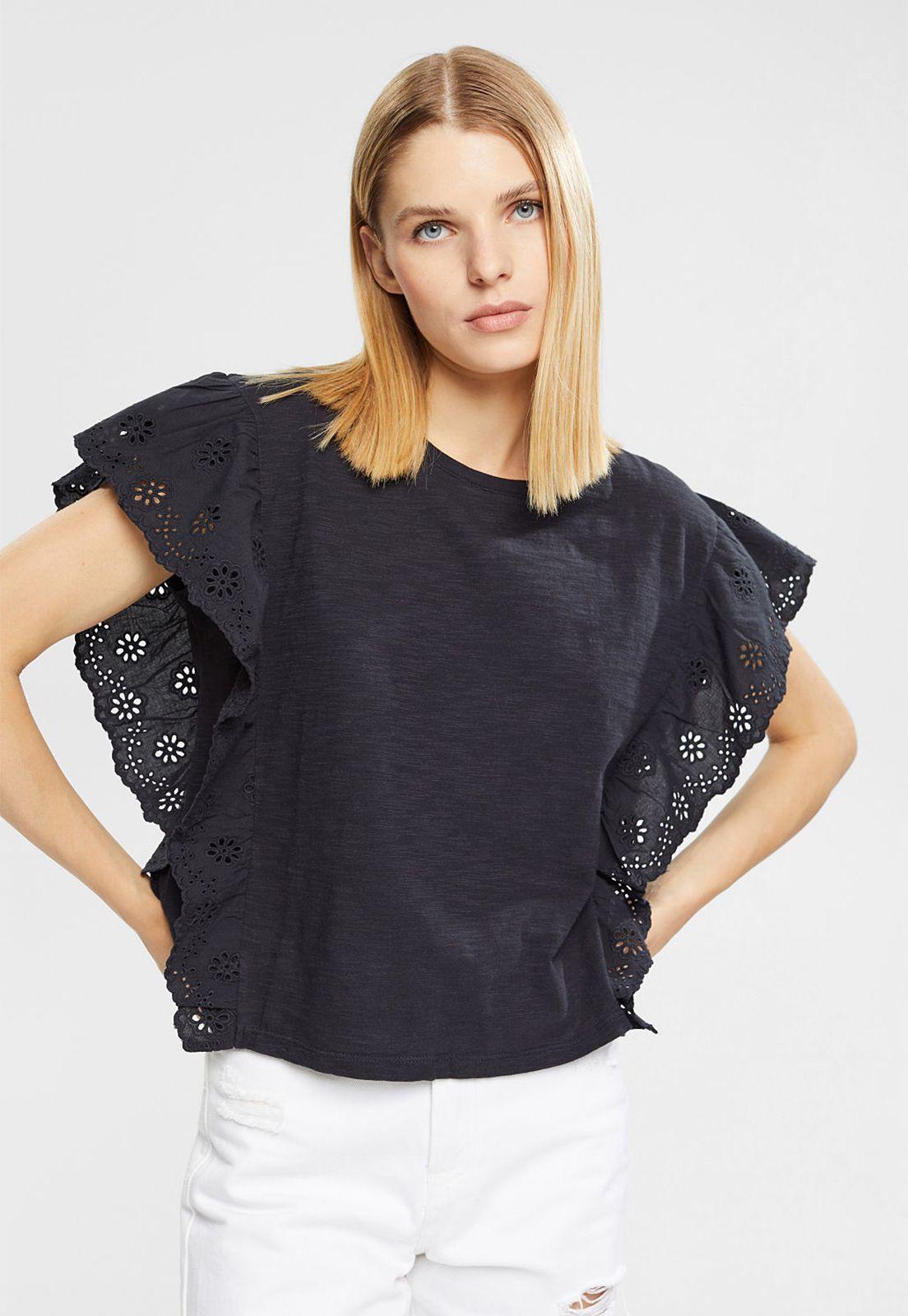 Polera Con Mangas Avolantadas Esprit-0