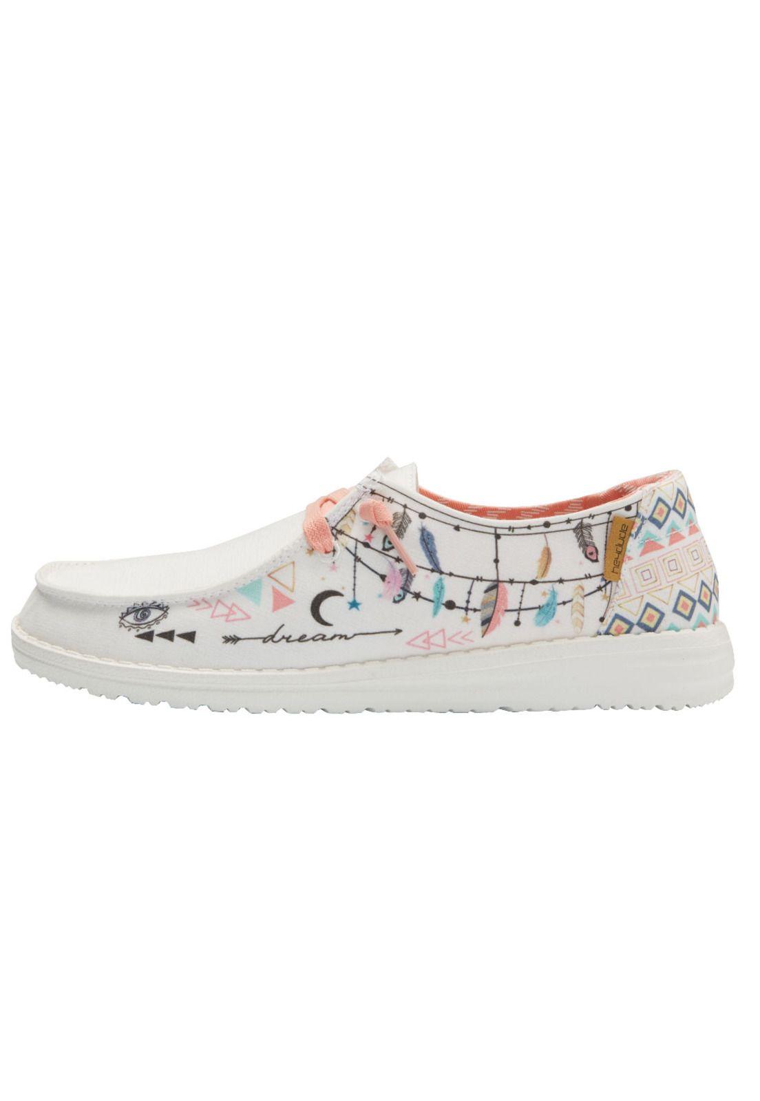 Zapato Wendy  Doodle Star White HeyDude-0