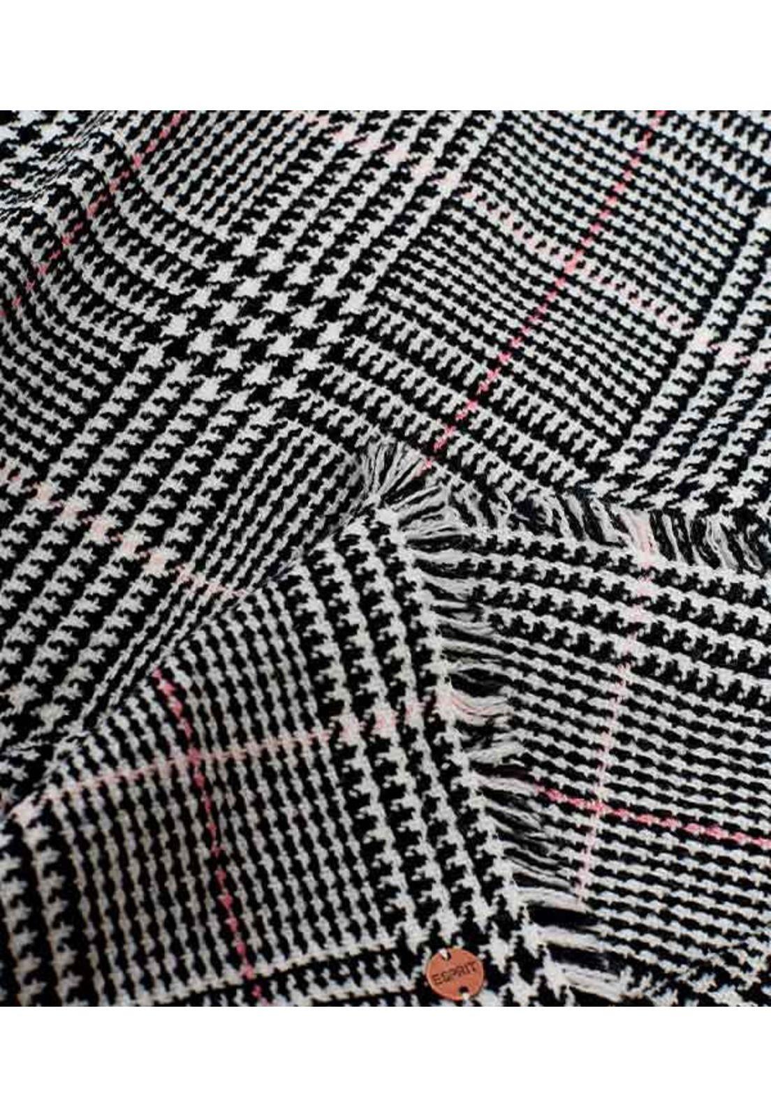 Fular de cuadros Príncipe de Gales en acabado lanoso-1