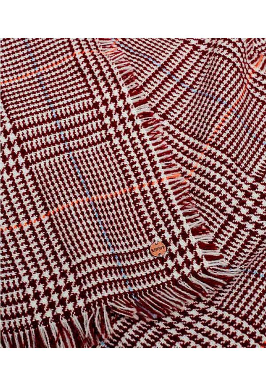 Fular de cuadros Príncipe de Gales en acabado lanoso-4