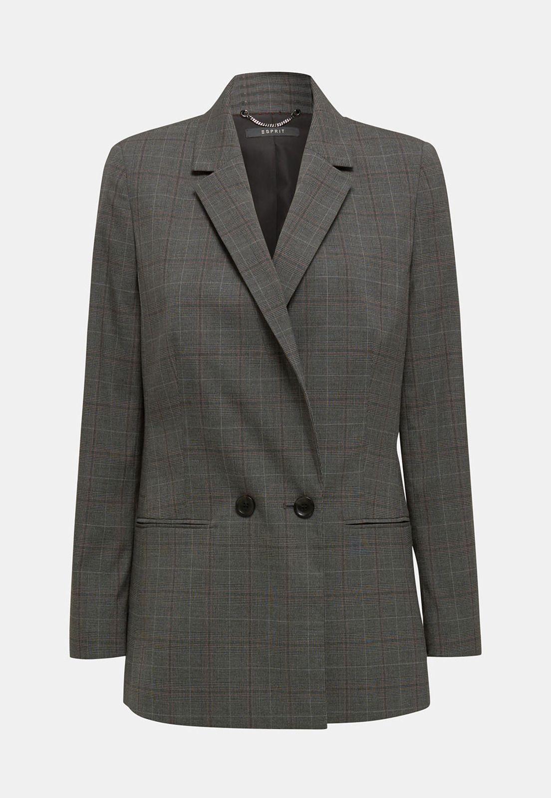 Blazer Mujer De Cuadros Esprit-3