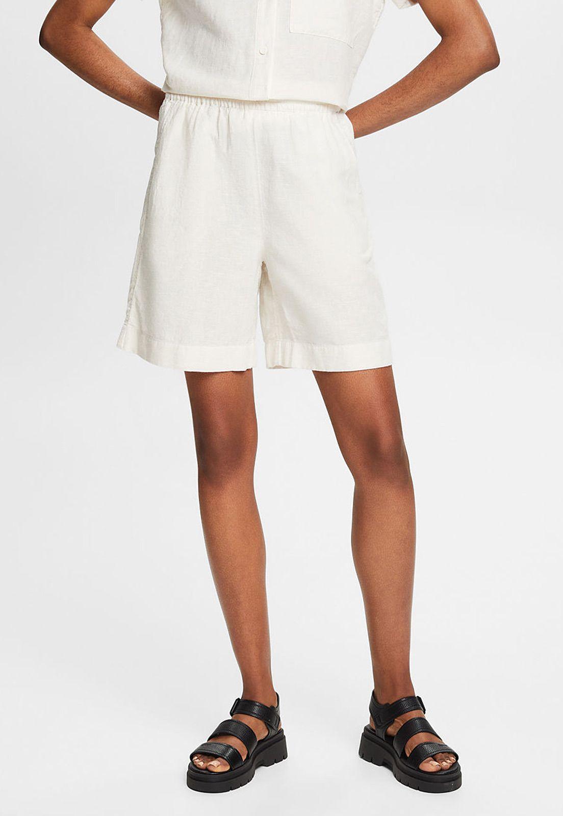 Short De Lino Y Algodón Mujer Esprit 044EE1C318-0