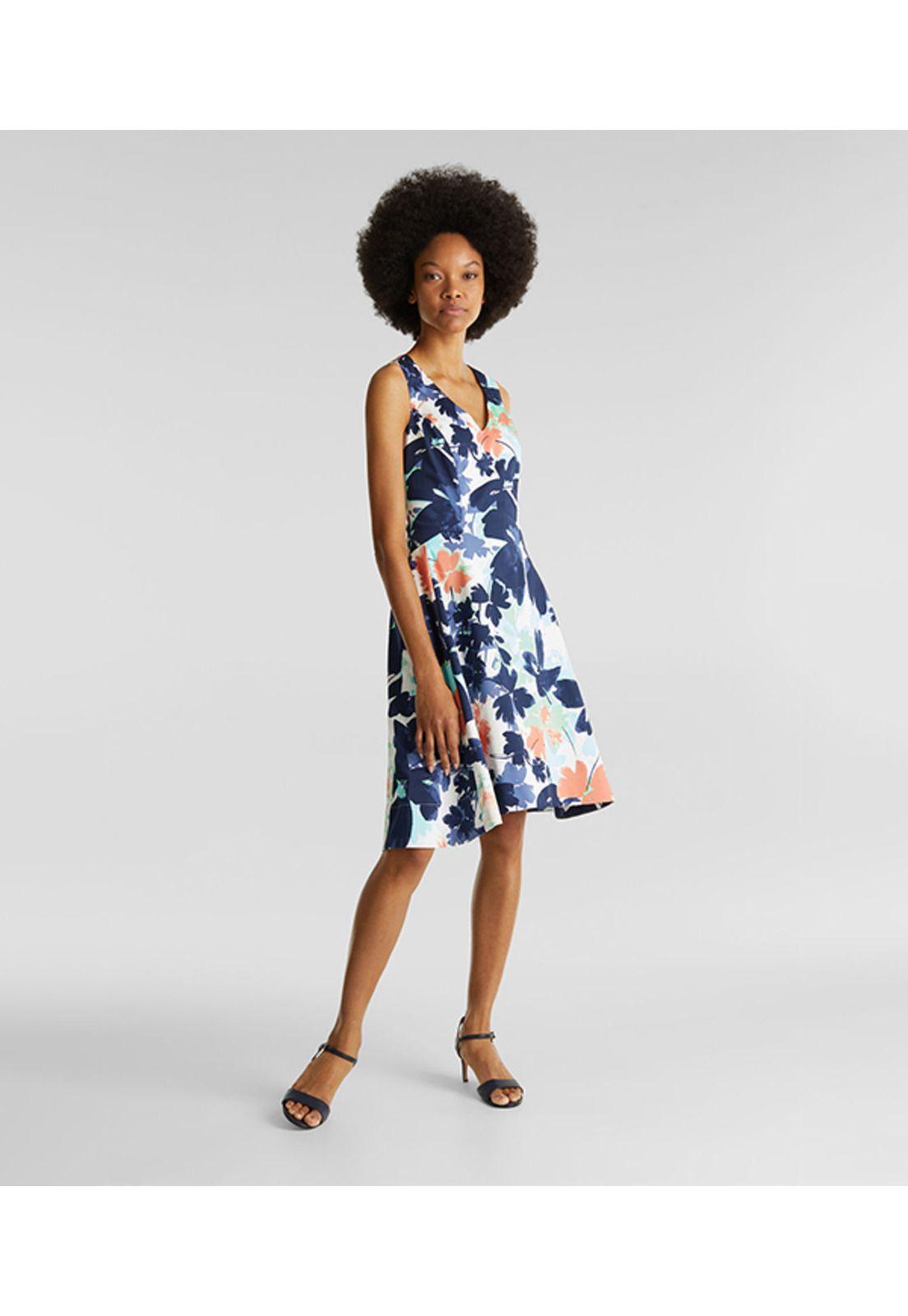 Vestido estampado tropical-0