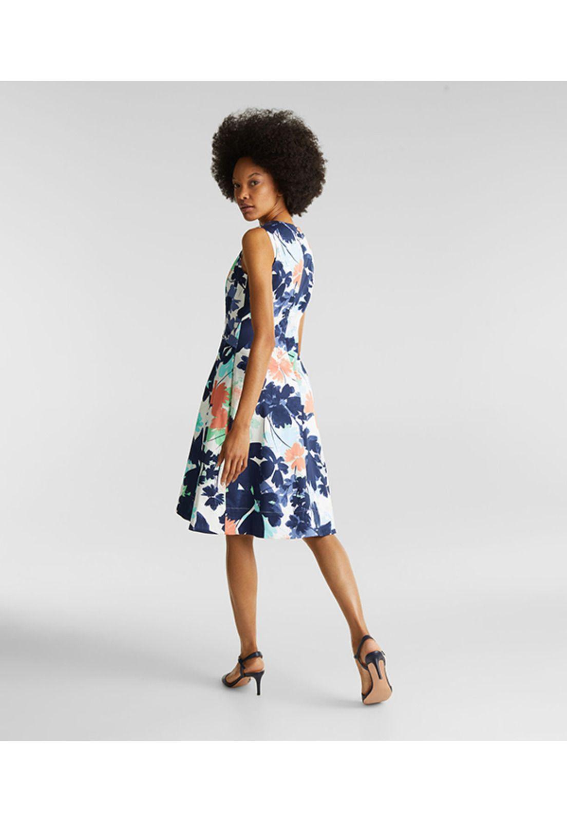 Vestido estampado tropical-1