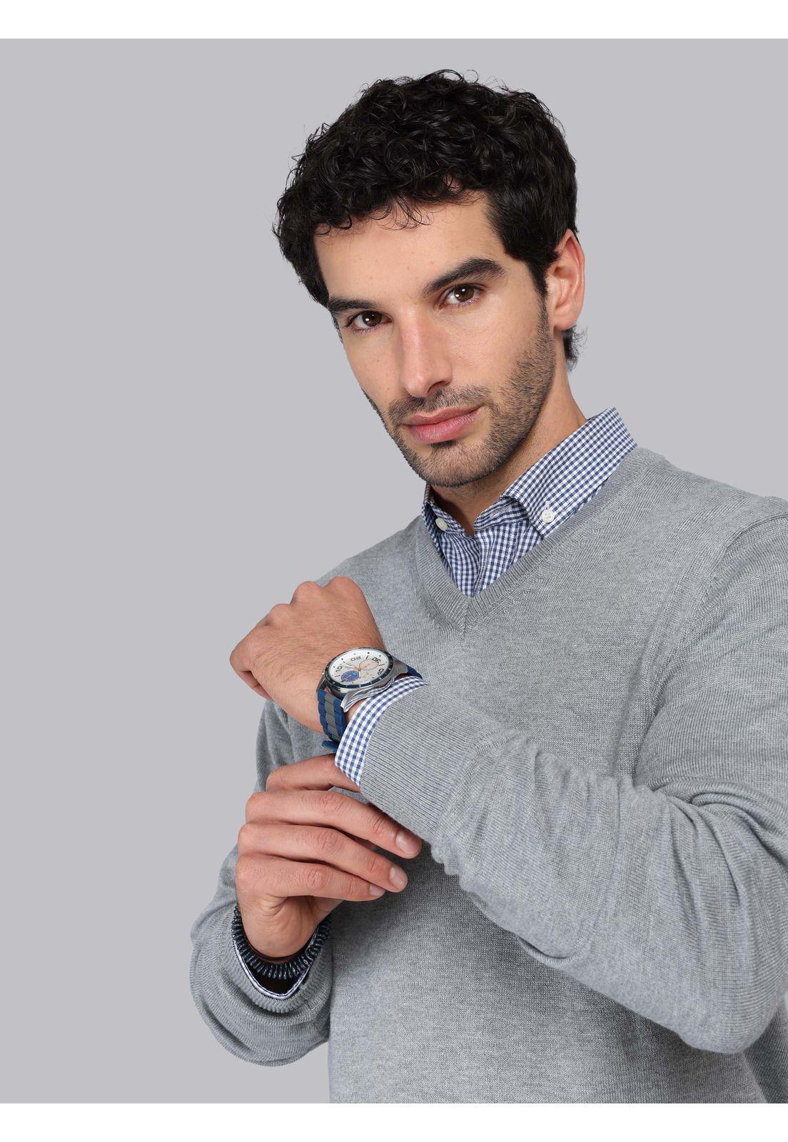 Sweater Cuello V Piero Butti PBCII52GR-2