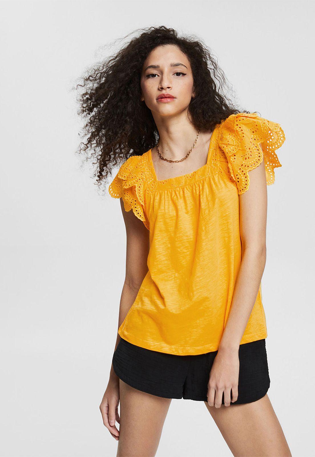 Polera Con Mangas Avolantadas Esprit-0