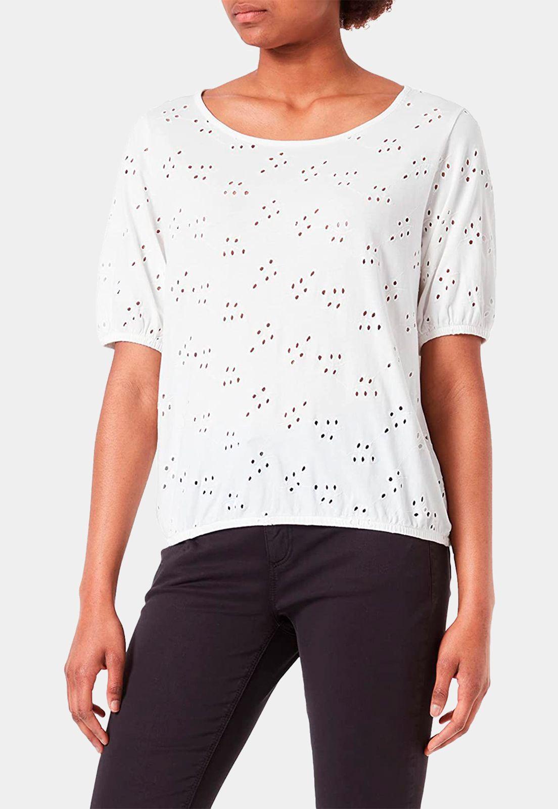 Polera Con Bordado Calado Esprit-0