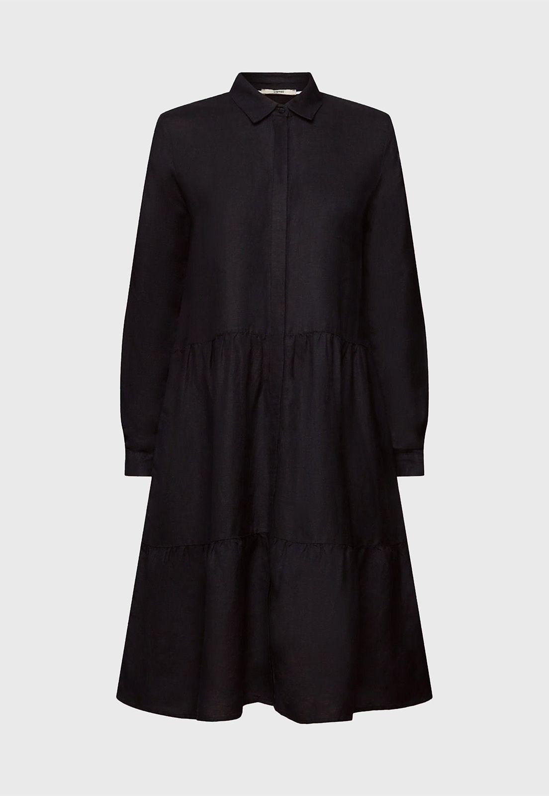 Vestido Camisero Mangas Largas Mujer Esprit-3