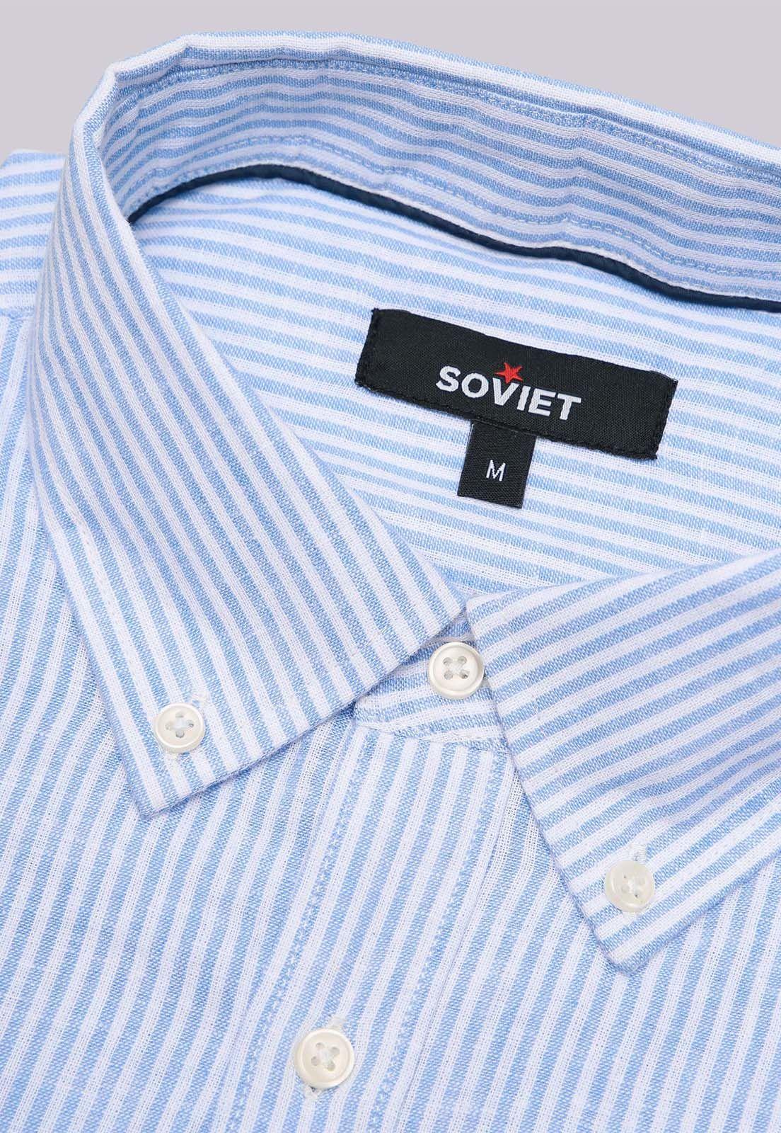 Camisa Lino a Rayas Soviet SCVF023DE-4