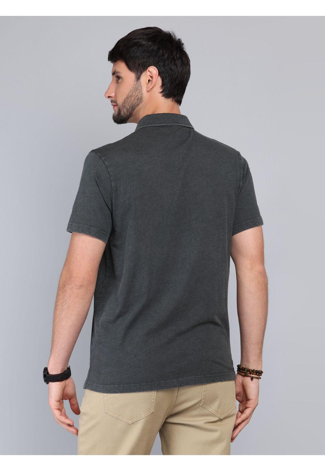 Polera Lisa Stone Wash Regular Fit Negro Arrow PO33073NE-1