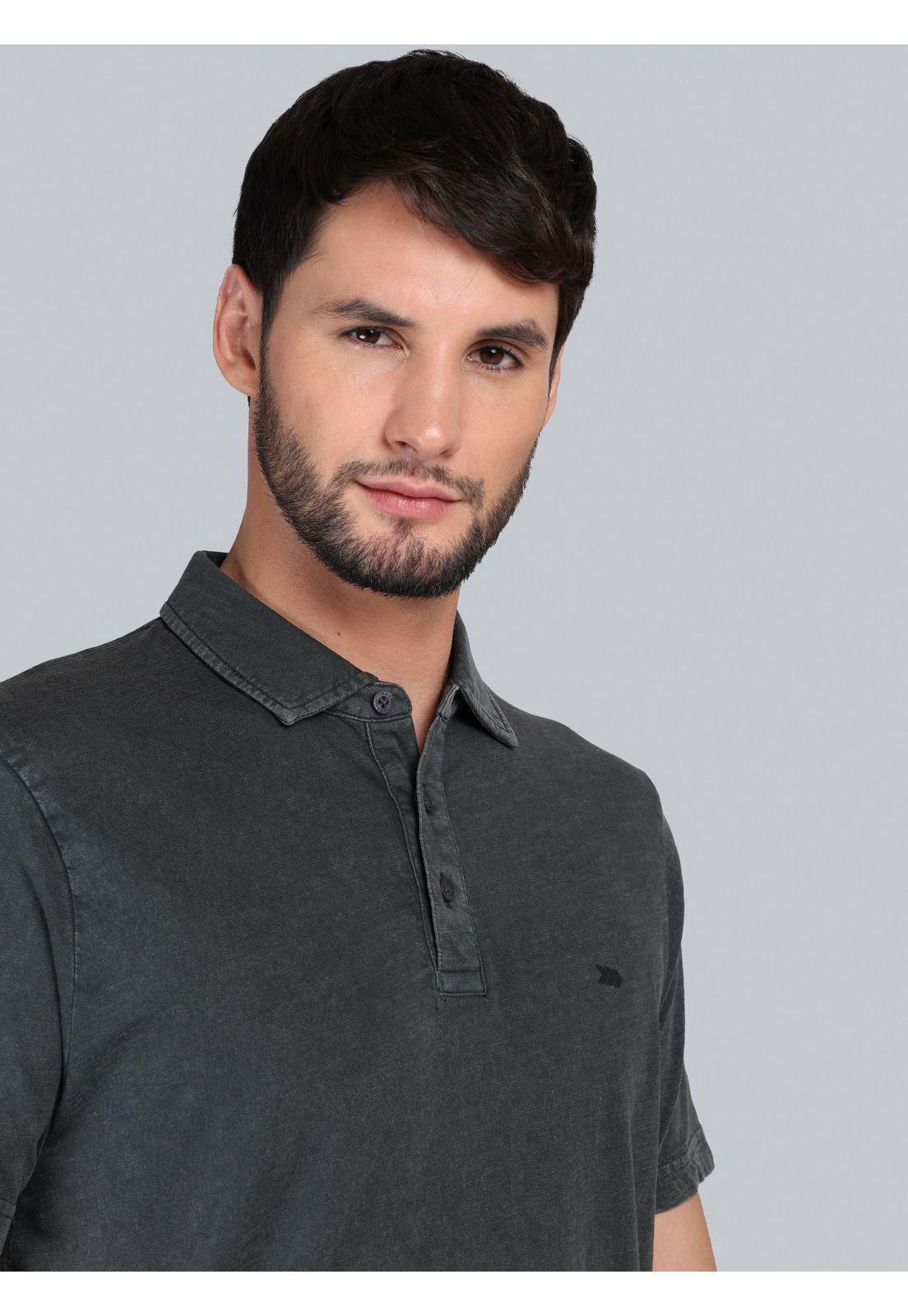 Polera Lisa Stone Wash Regular Fit Negro Arrow PO33073NE-2