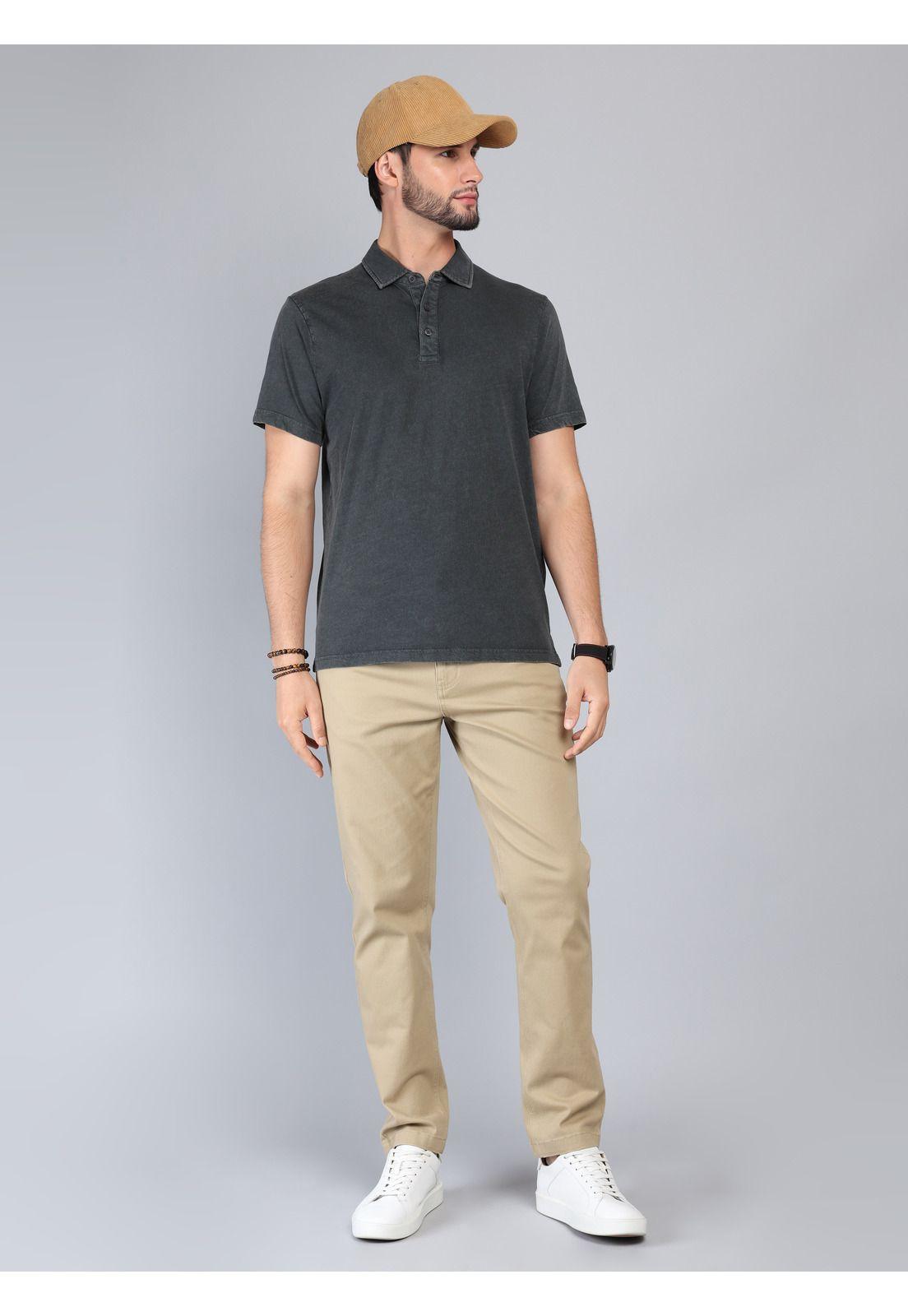 Polera Lisa Stone Wash Regular Fit Negro Arrow PO33073NE-3