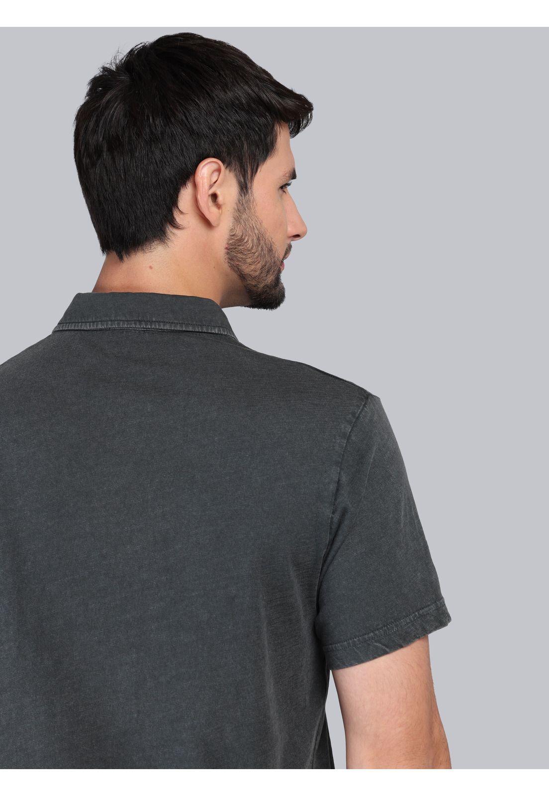 Polera Lisa Stone Wash Regular Fit Negro Arrow PO33073NE-4