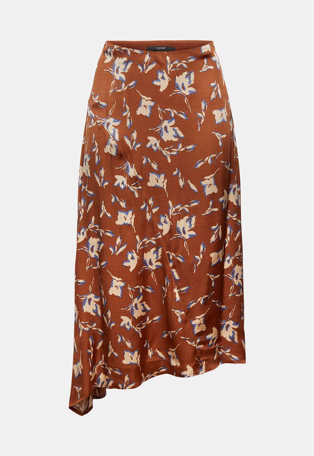 Falda Midi Estampada Con Lenzing™ Ecovero™ Esprit-3