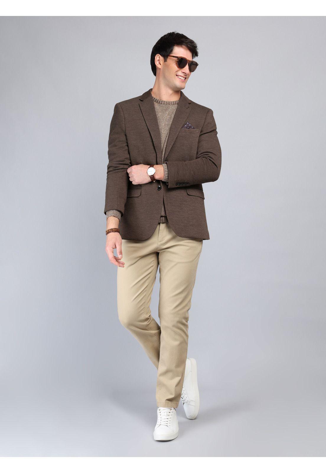 Blazer Fantasía Flex Tailored Fit Café Arrow 5033994CA-3