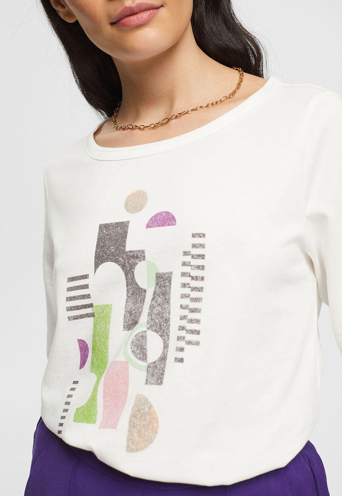 Polera De Manga Larga Con Estampado Mujer Esprit-2