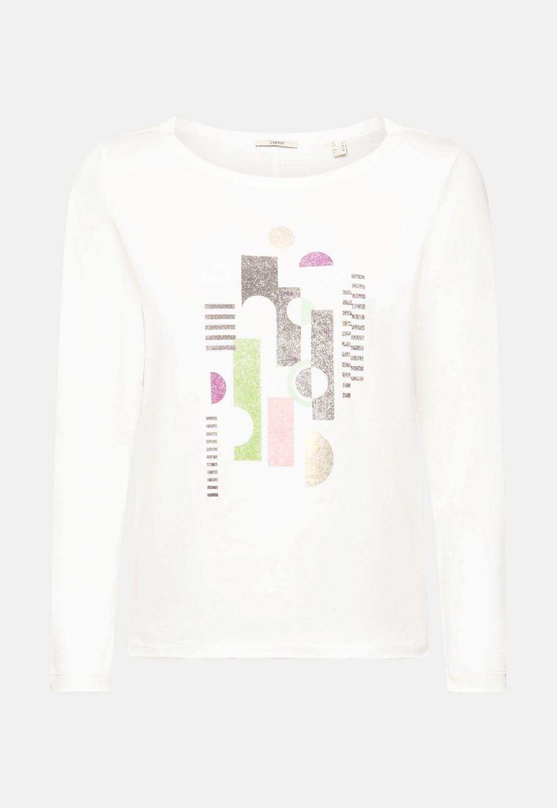 Polera De Manga Larga Con Estampado Mujer Esprit-3