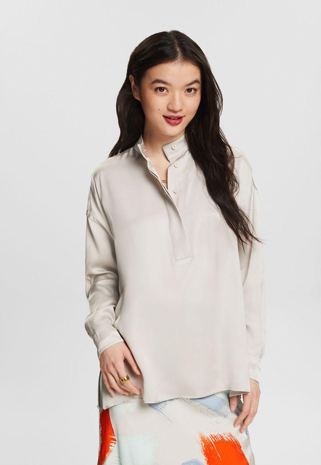 Blusa Con Cuello Alto Mujer Esprit 024EE1F316-2
