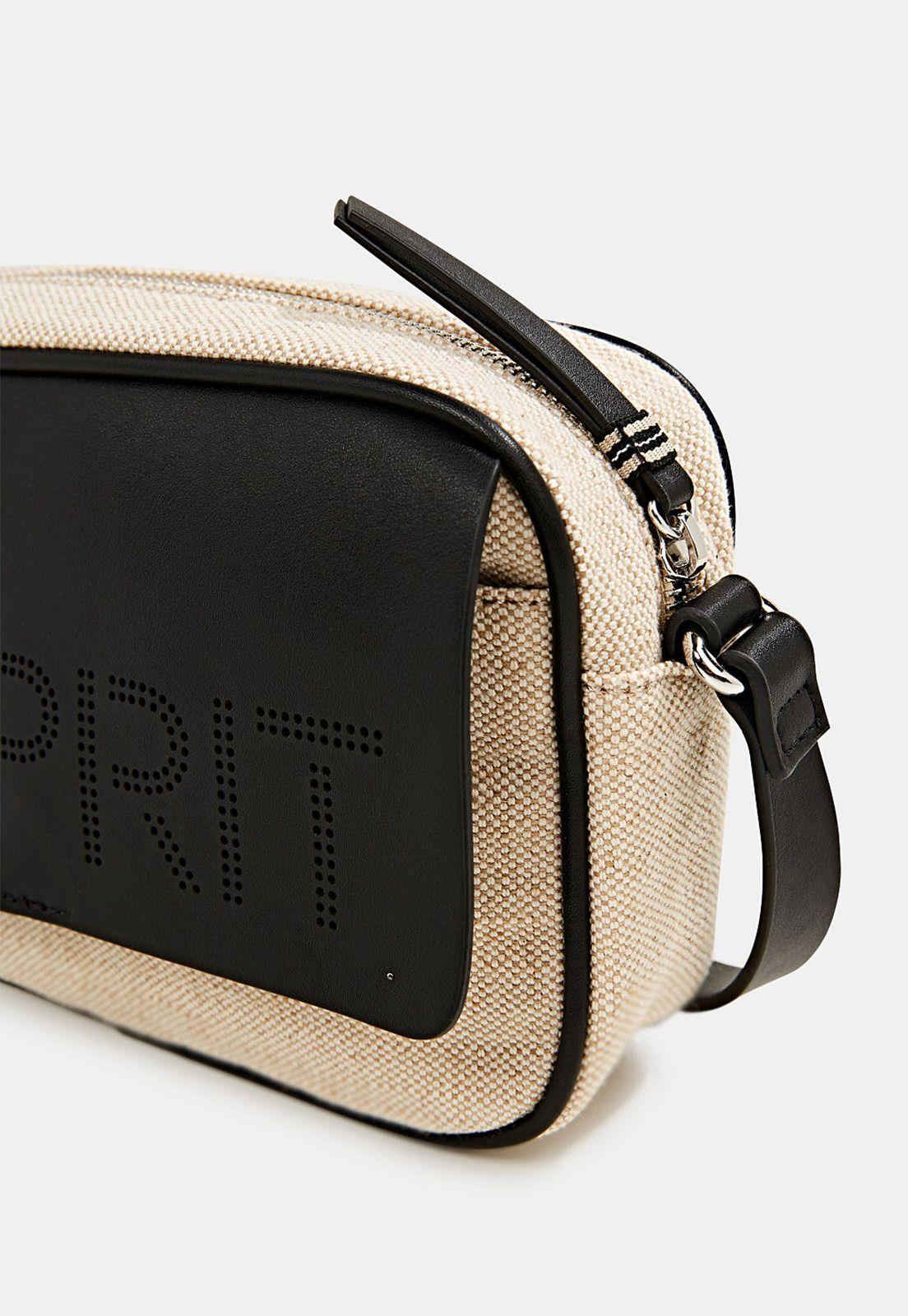 Con lino: bolso bandolera con logo Esprit-2
