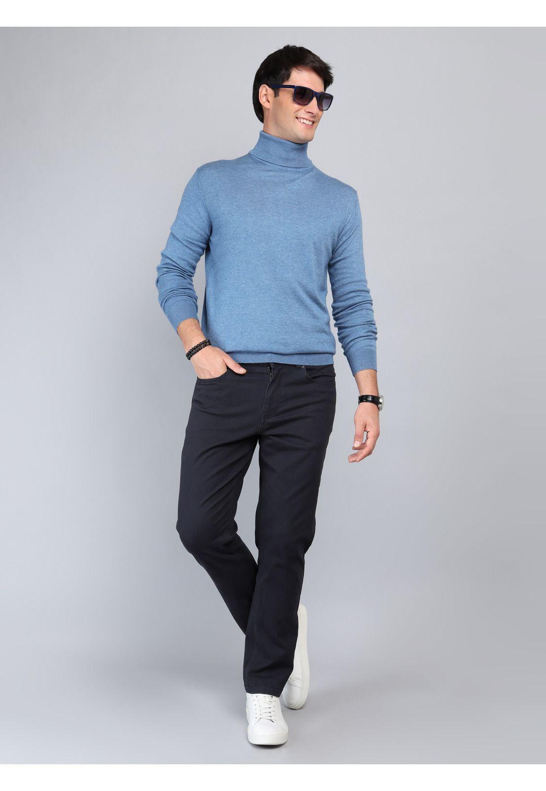 Sweater Cuello Alto Regular Fit Denim Arrow SW33085DE-3