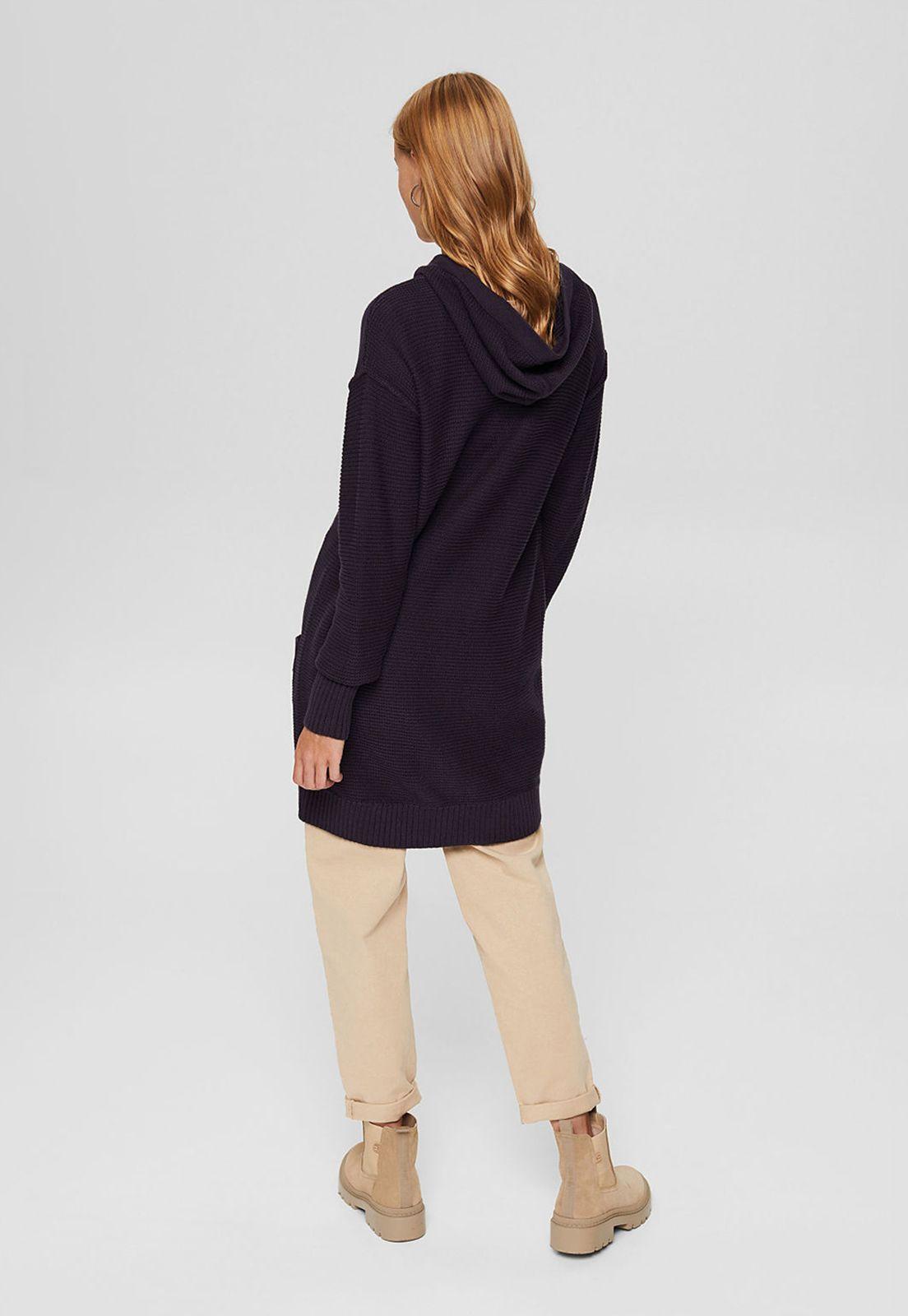 Cardigan Mujer Con Capucha Esprit Naranja-1